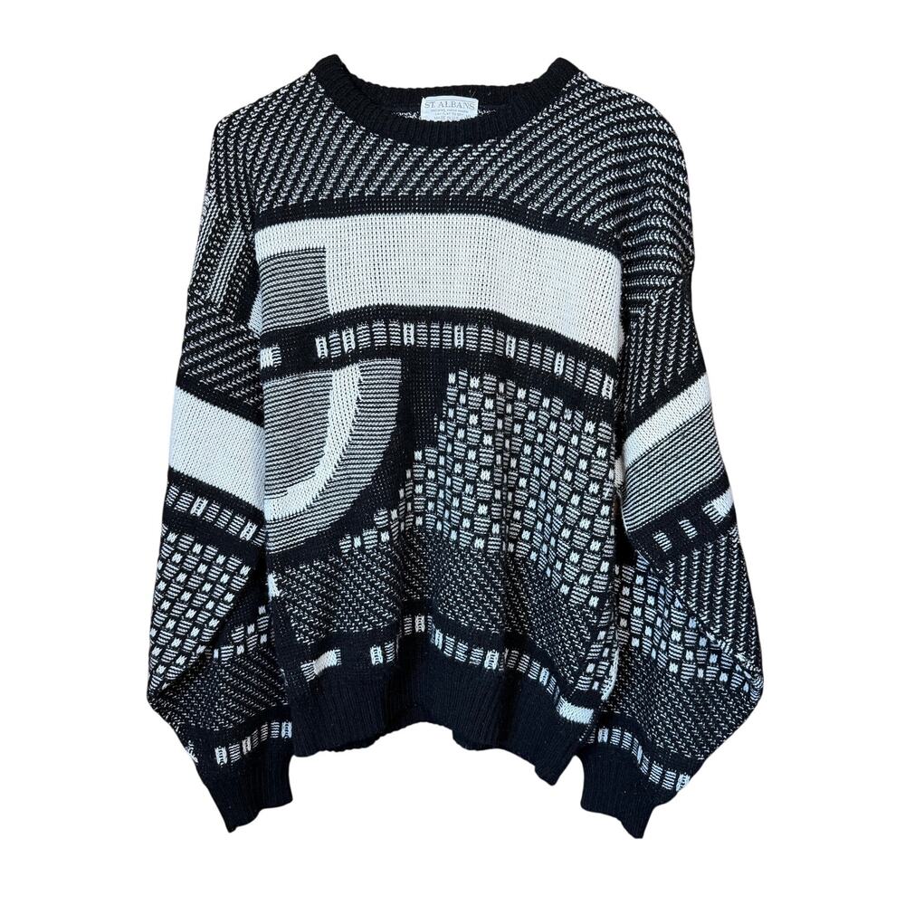 Vintage Retro St. Albans Women’s Drop Shoulder Crewneck Sweater - Size XL